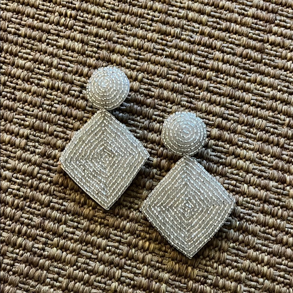 KJL Silver Beaded Earrings